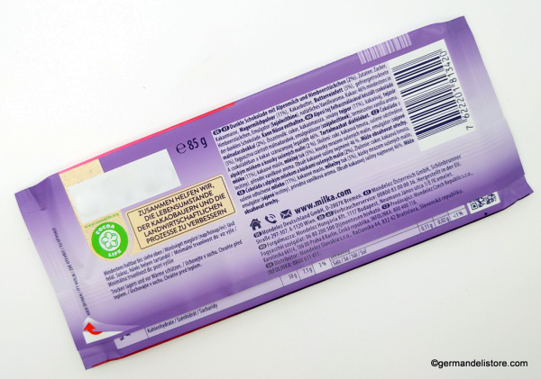 Milka Darkmilk Raspberry Chocolate Bar Germandelistore