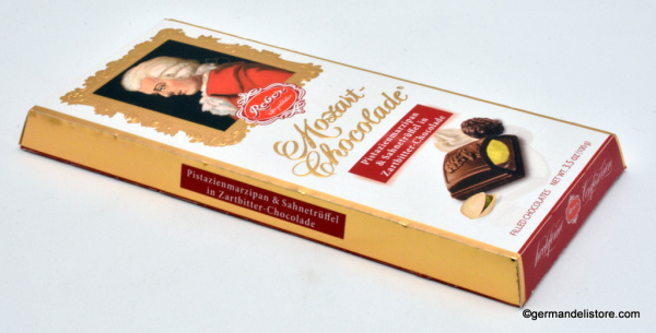 Reber Mozart Chocolade Pistachiomarzipan & Cream Truffle Dark Chocolate