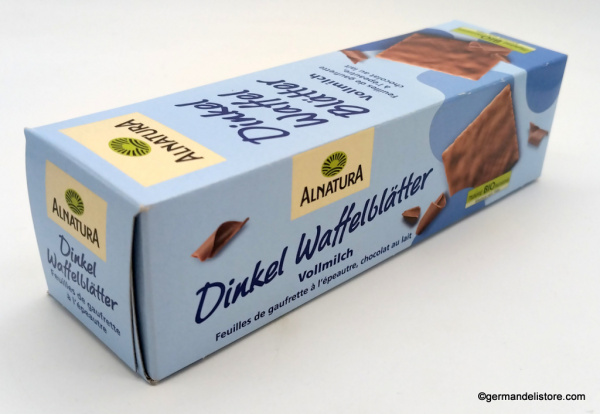 Alnatura Spelt Wafer Leaves Milk Chocolate
