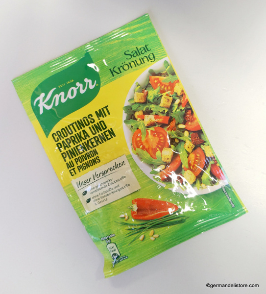 Knorr Salatkroenung Croutinos with Paprika and Pine Nuts