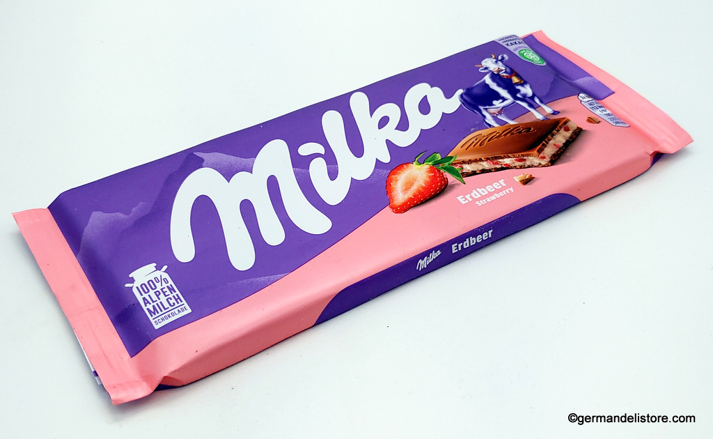 Milka Strawberry Chocolate Bar | GermanDeliStore.com