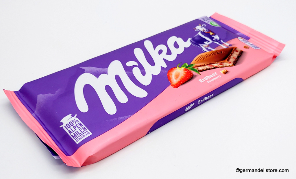 Milka Strawberry Chocolate Bar | GermanDeliStore.com