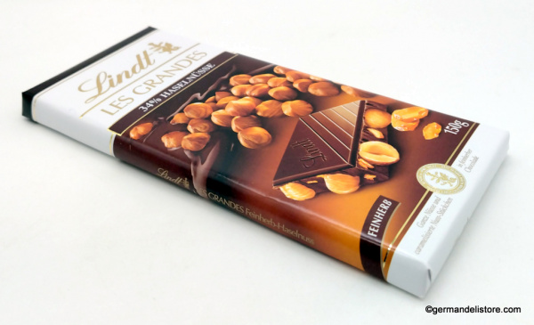 Lindt Les Grandes 34% Hazelnut Dark Chocolate