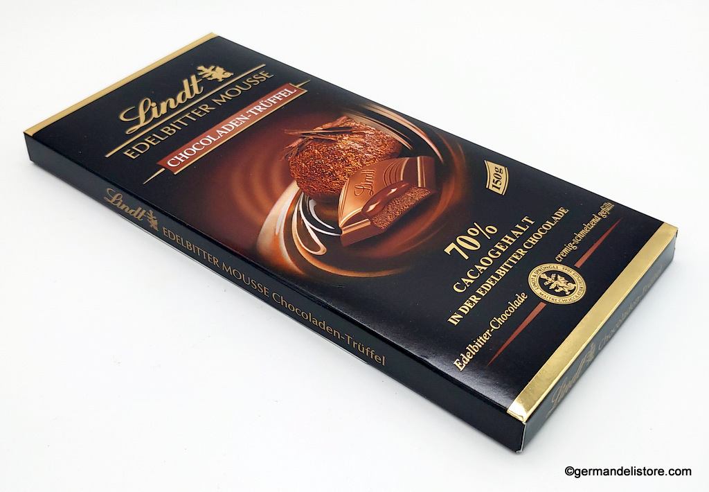 Lindt Dark Chocolate Bar edelbitter mousse 70% cacao chocolate truffle, 150  g – Peppery Spot