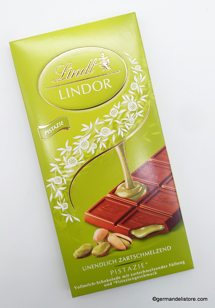 Lindt LINDOR barre de chocolat au lait à la pistache fourrée à la pist –  Italian Gourmet FR