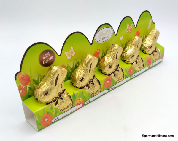 Lindt 5 Mini Easter Bunnies Dark Chocolate